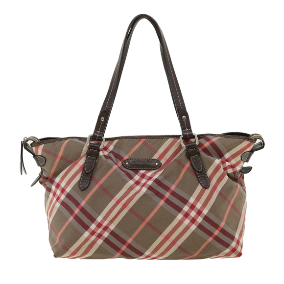 BURBERRY Nova Check Shoulder Bag Canvas Red Auth ti679 - Picture 13 of 16